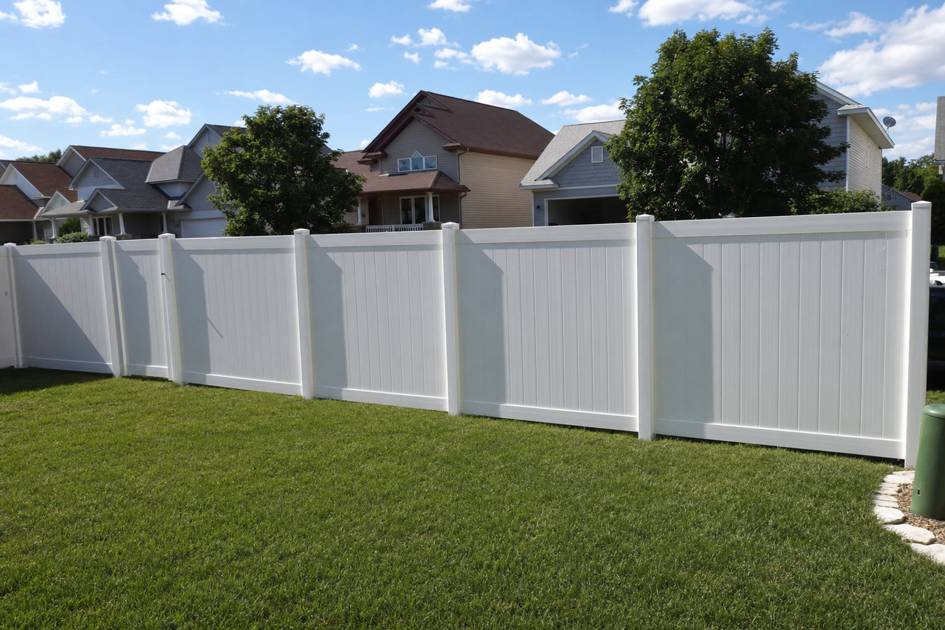 Vinyl fence installation